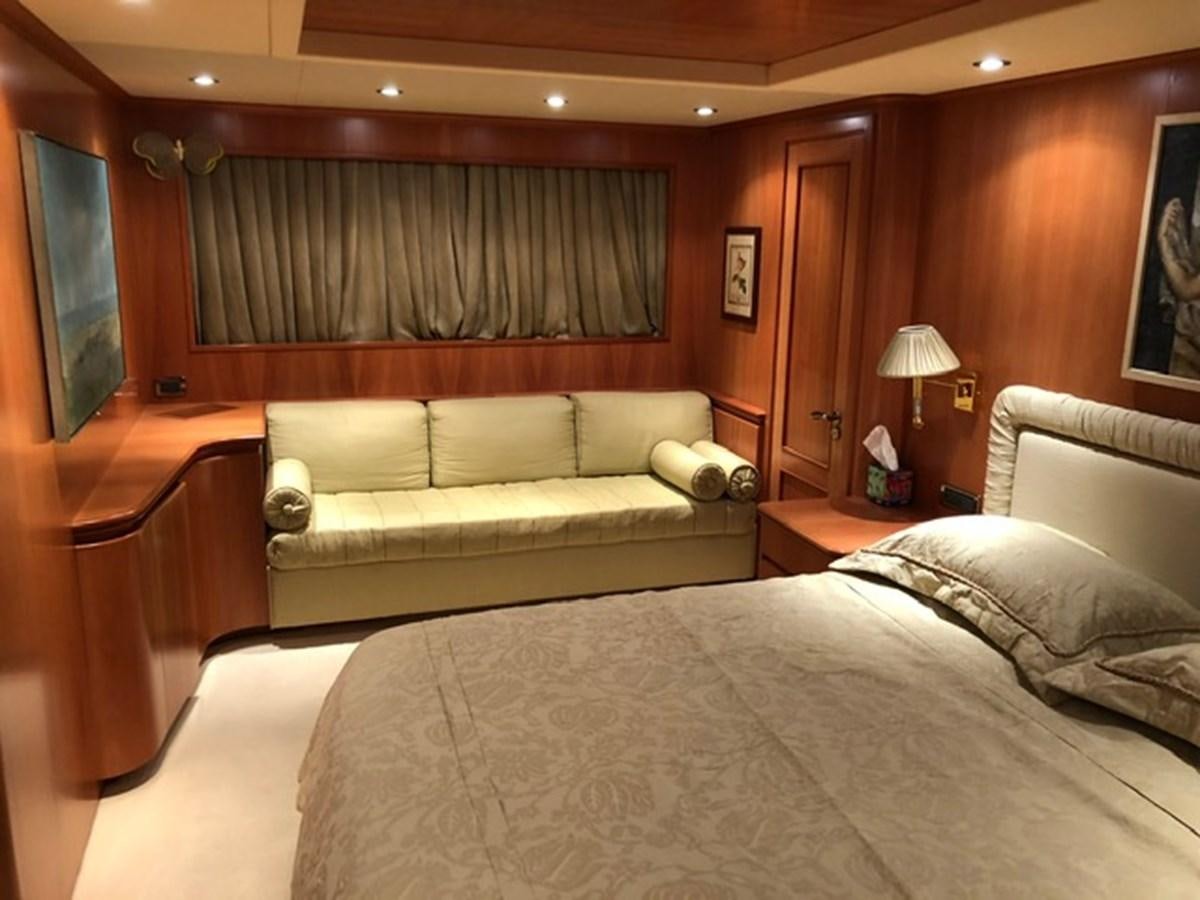 a room with two beds aboard ENERGY Yacht for Sale