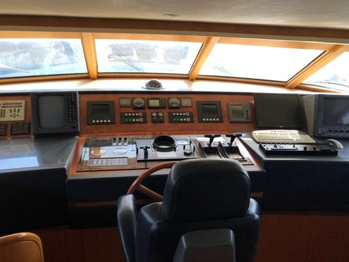 a control panel in a control room aboard ENERGY Yacht for Sale