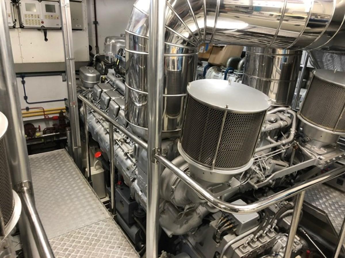 a large metal machine aboard ENERGY Yacht for Sale