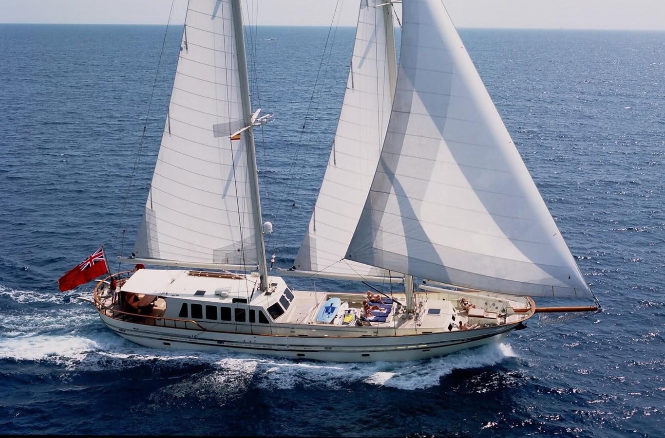 a sailboat on the water aboard TIGERLILY OF CORNWALL Yacht for Sale