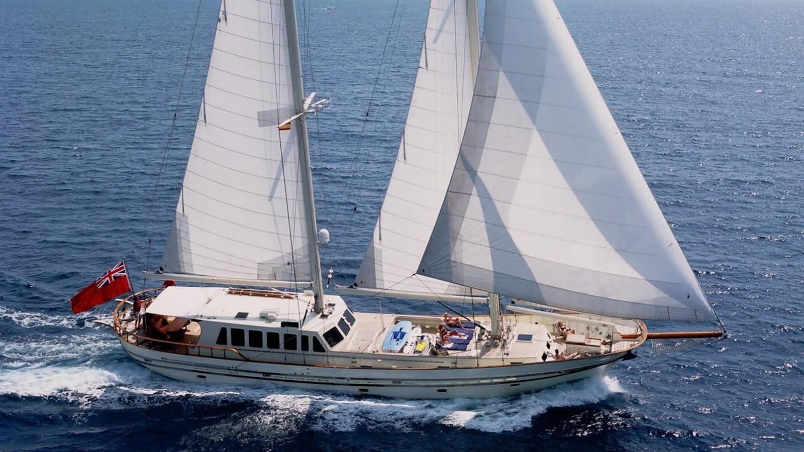 a sailboat on the water aboard TIGERLILY OF CORNWALL Yacht for Sale