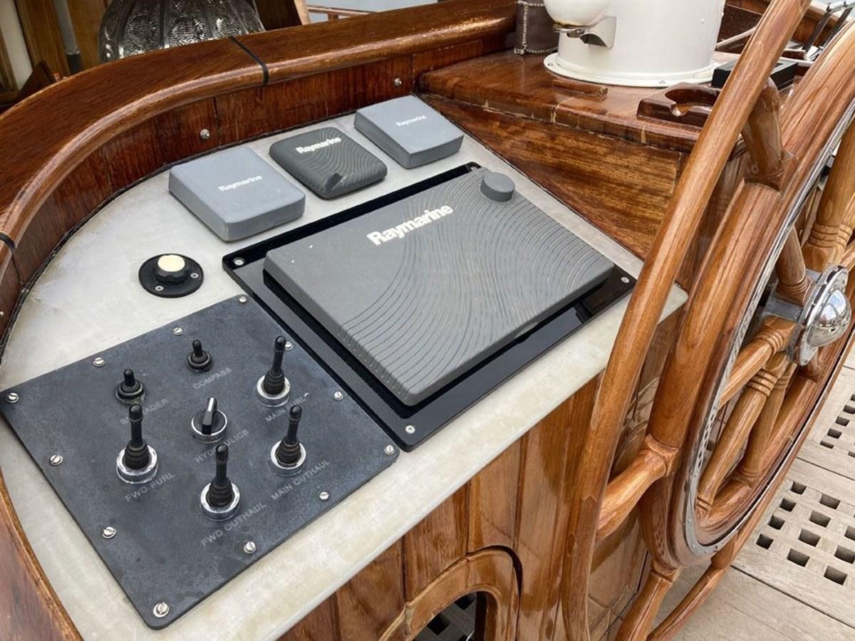 a black and white electronic device aboard TIGERLILY OF CORNWALL Yacht for Sale