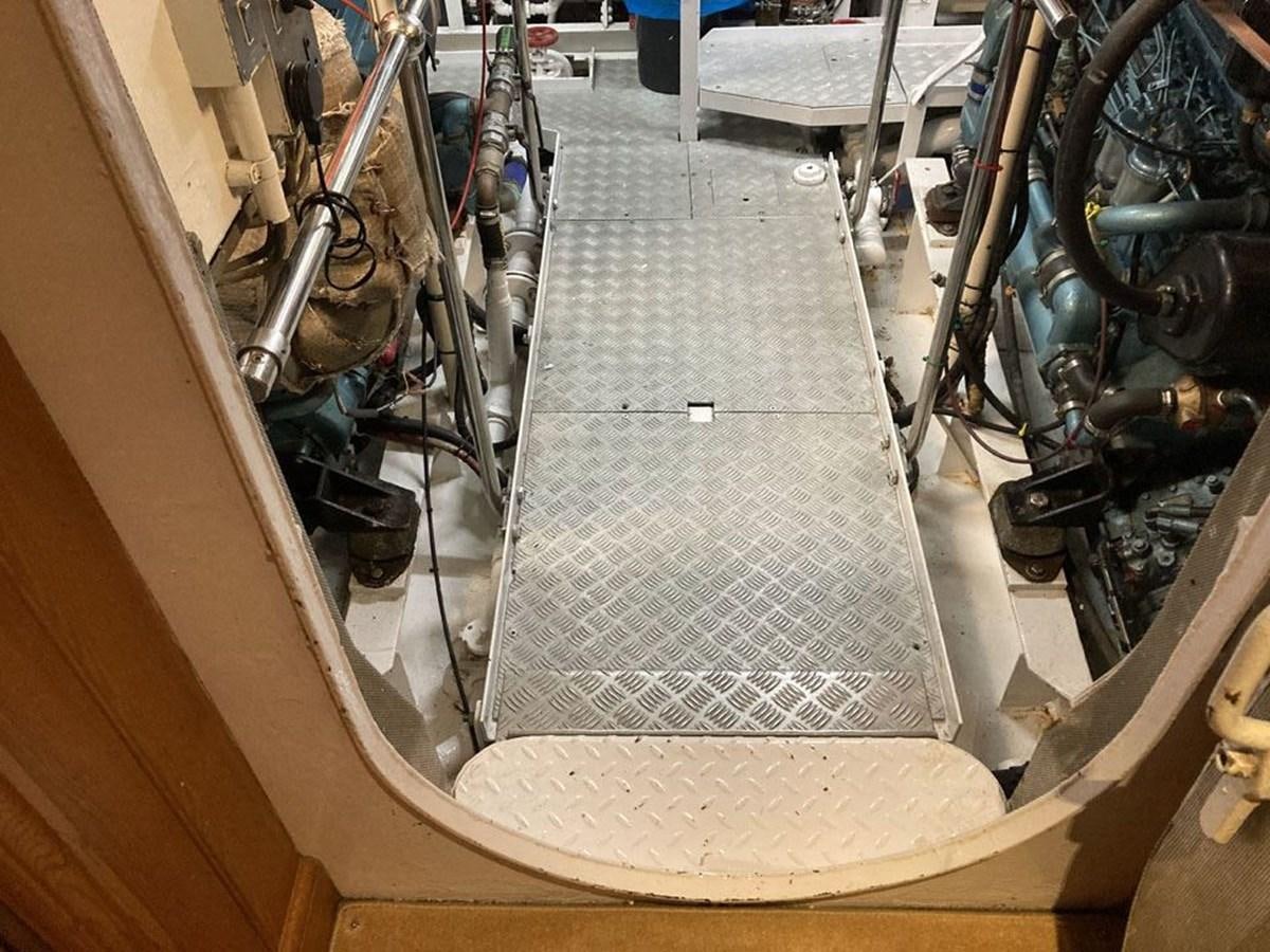 a machine with a large metal frame aboard TIGERLILY OF CORNWALL Yacht for Sale