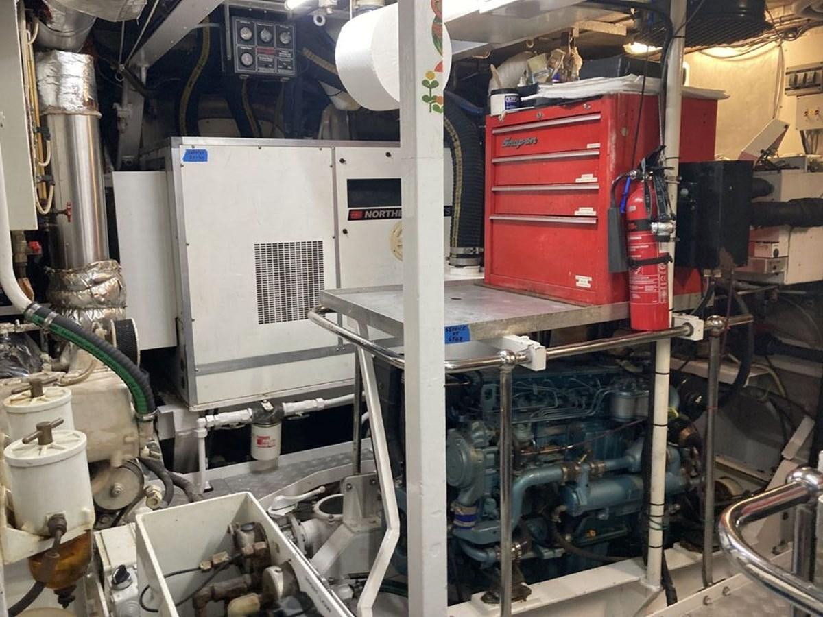 a room with machinery aboard TIGERLILY OF CORNWALL Yacht for Sale