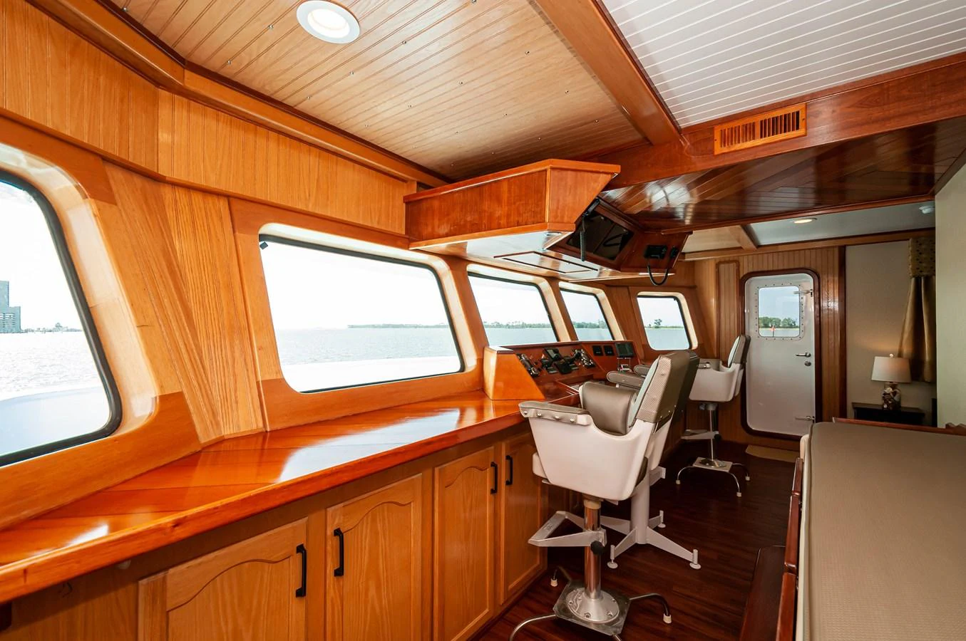 inside of a train aboard LE COLBY JEAN Yacht for Sale