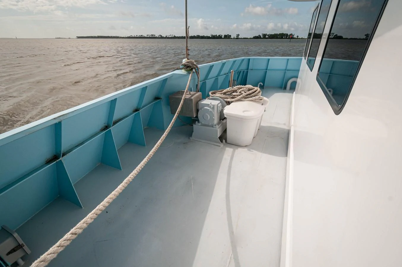 a boat on the water aboard LE COLBY JEAN Yacht for Sale