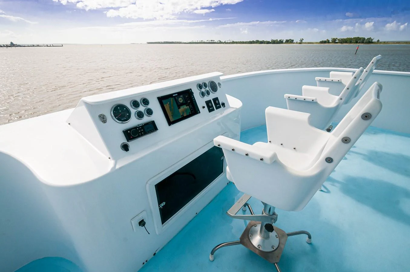 a boat on the water aboard LE COLBY JEAN Yacht for Sale