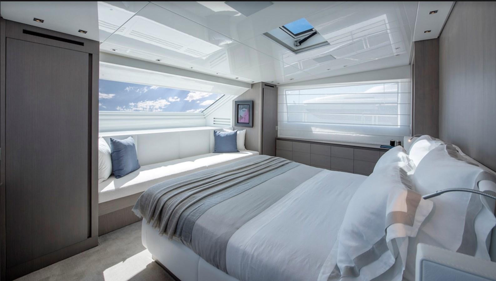 a room with two beds aboard DINAIA Yacht for Sale