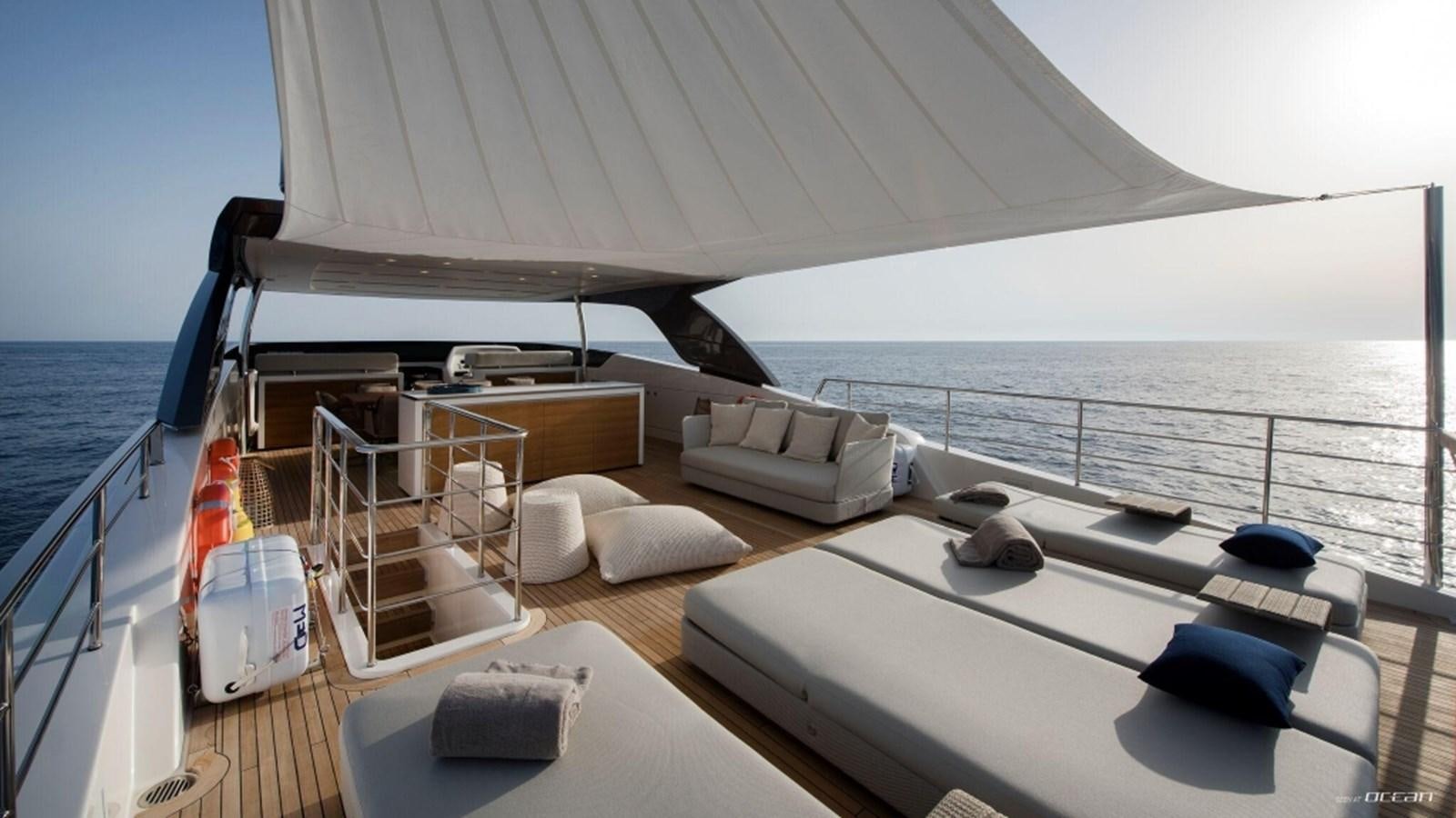a boat on the water aboard DINAIA Yacht for Charter