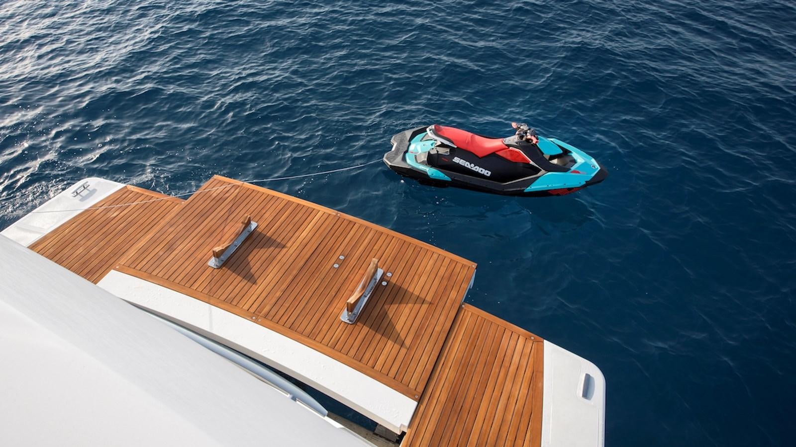 a boat on the water aboard SANLORENZO SL106 Yacht for Sale