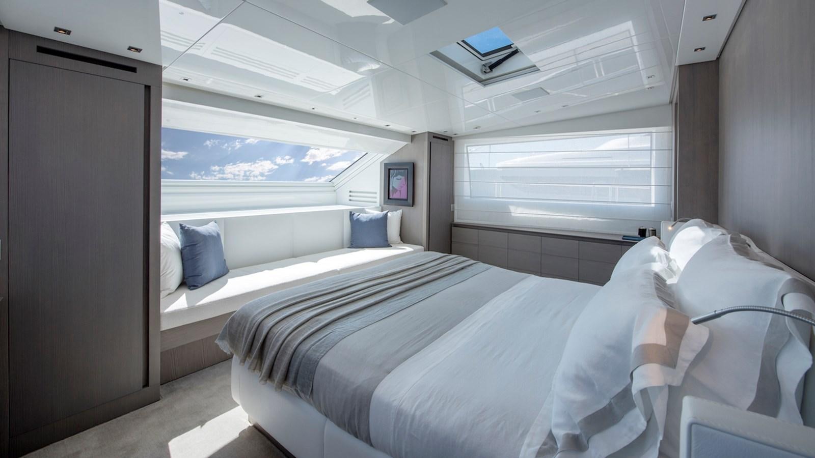 a room with two beds aboard SANLORENZO SL106 Yacht for Sale