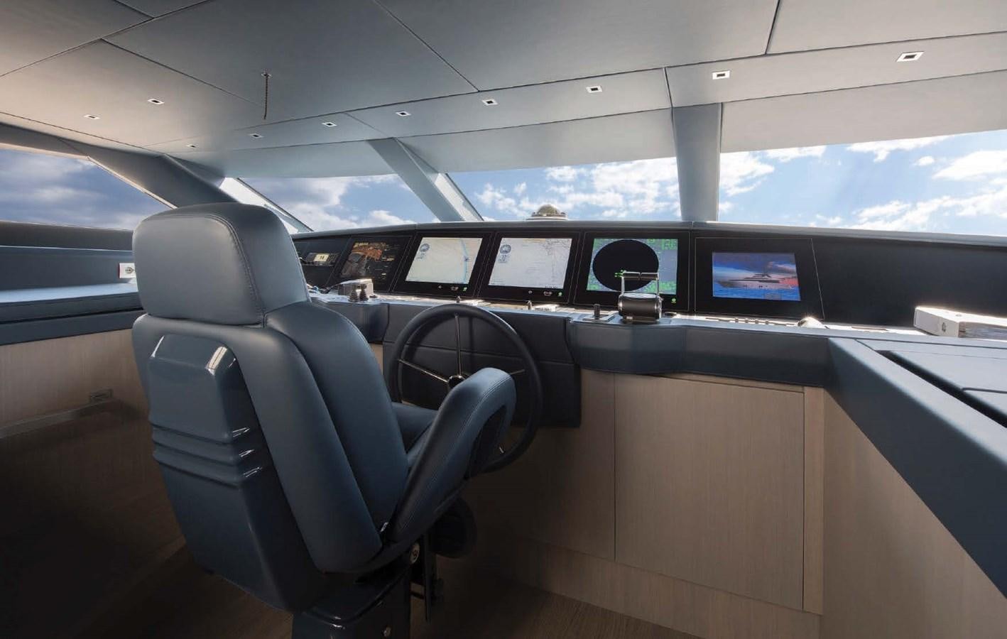 inside of a car aboard SANLORENZO SL106 Yacht for Sale