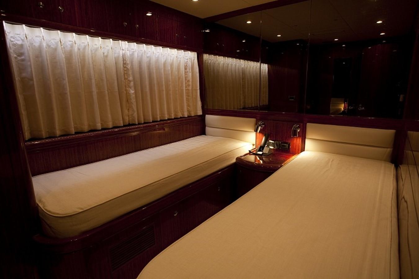 a room with two beds aboard QUEEN GRACE Yacht for Sale