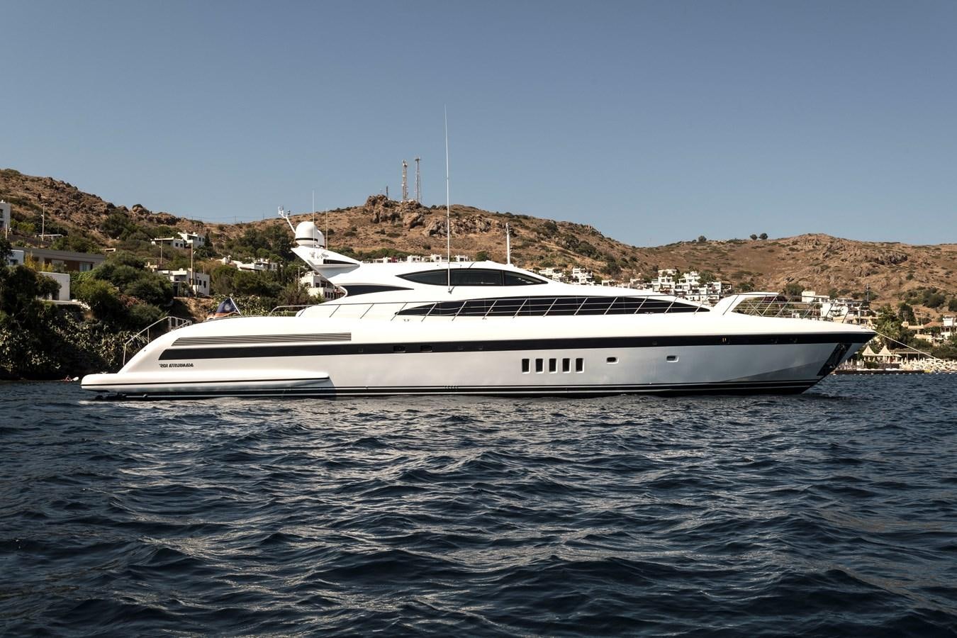 a white yacht on the water aboard GLESS Yacht for Sale