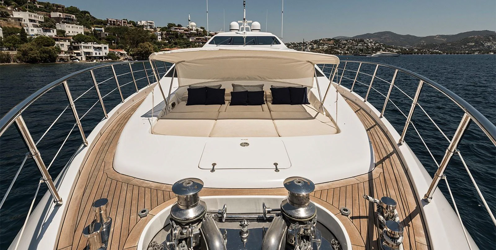 a boat on a bridge aboard DANUSH Yacht for Sale