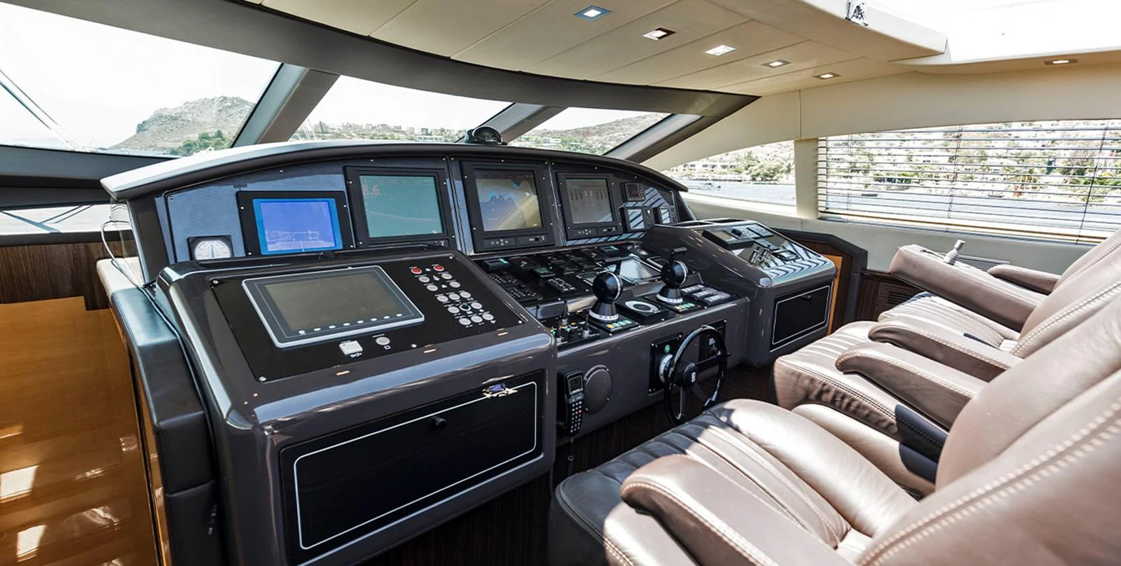 inside of a car aboard DANUSH Yacht for Sale