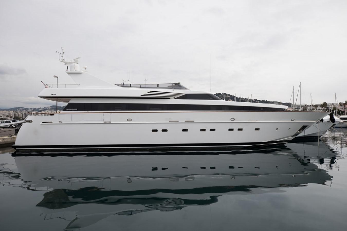 a white yacht in the water aboard PARAM JAMUNA III Yacht for Sale