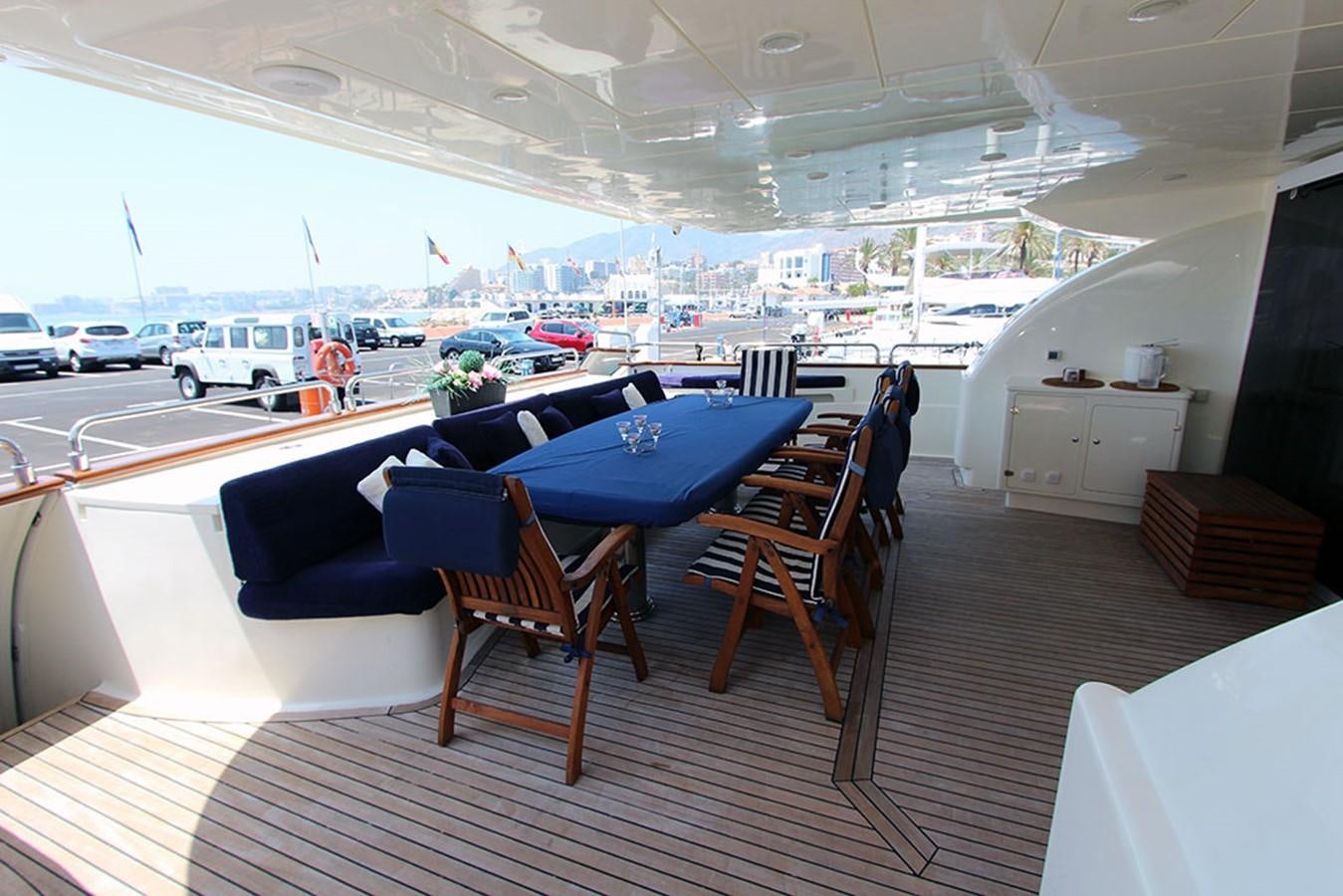 a room with a pool table and chairs aboard MARIA JOSE Yacht for Sale