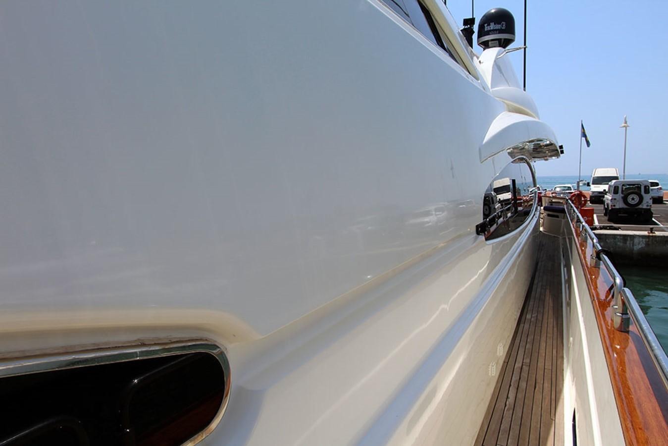 a large ship with a large ship in the water aboard MARIA JOSE Yacht for Sale