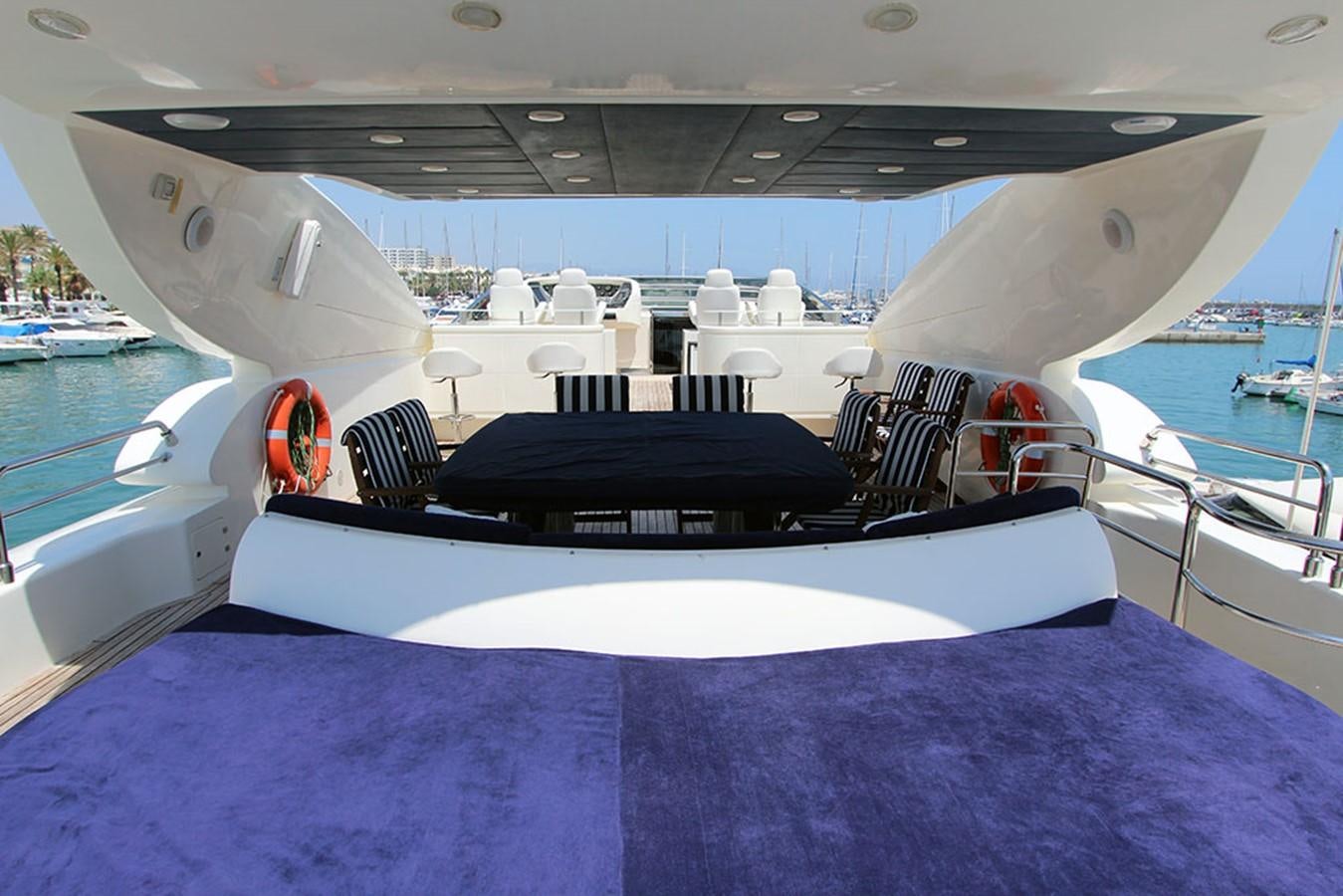 a boat with a blue cover aboard MARIA JOSE Yacht for Sale