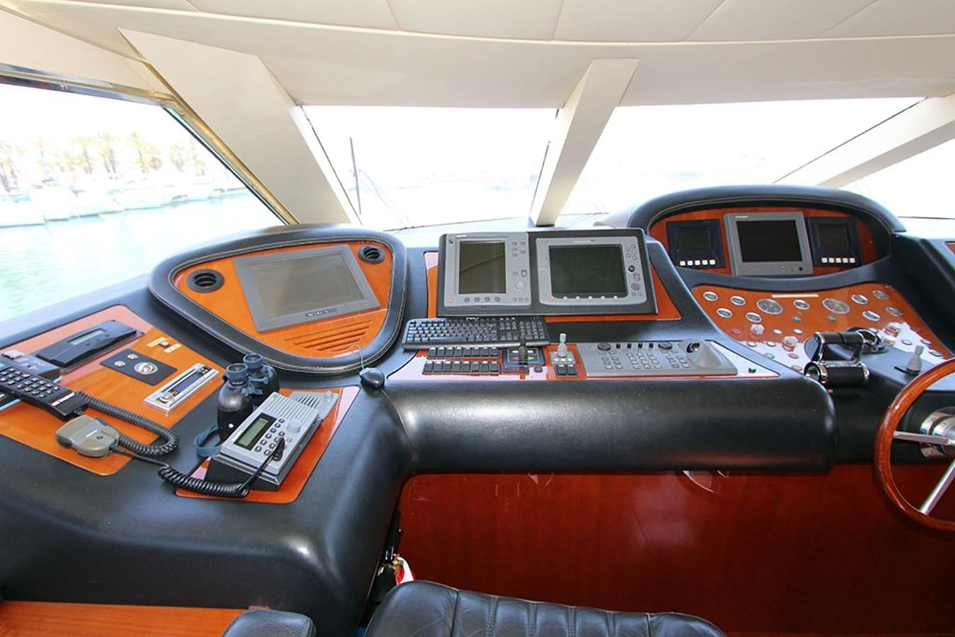 inside of a car aboard MARIA JOSE Yacht for Sale