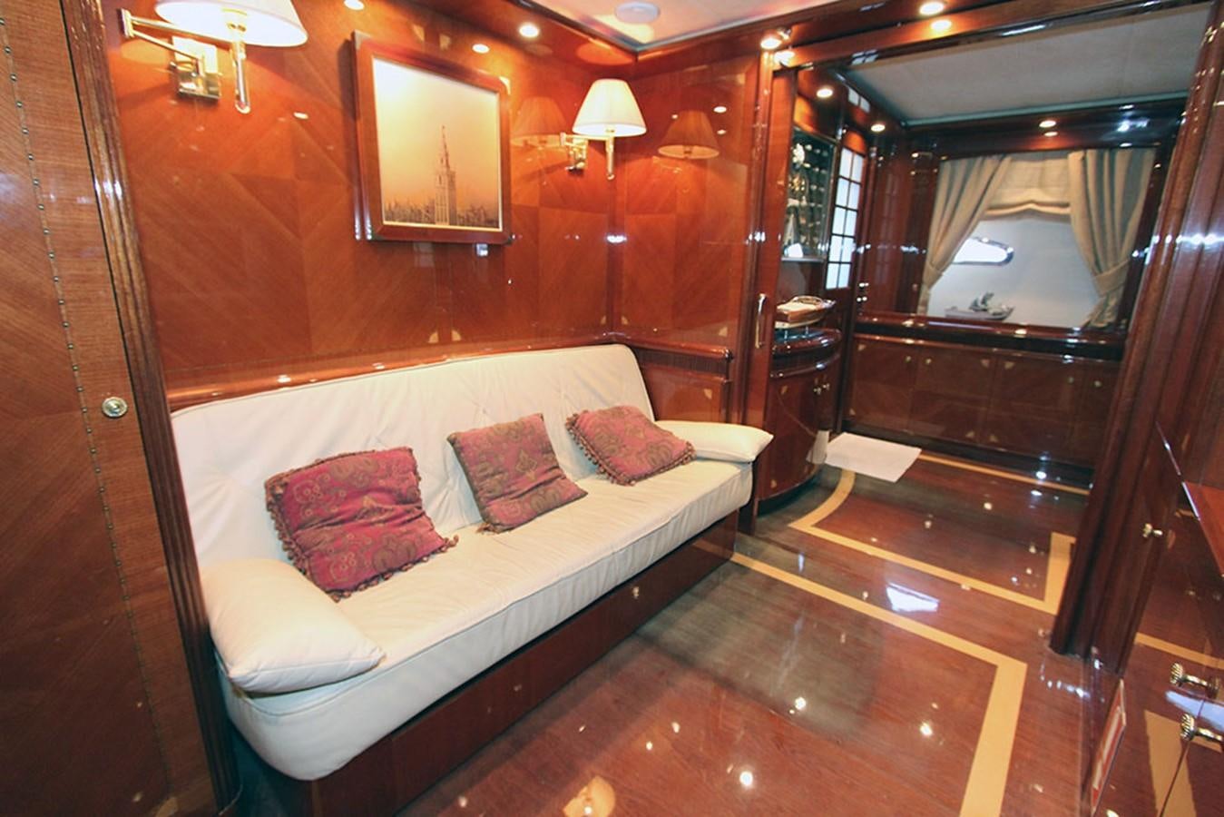a bed in a room aboard MARIA JOSE Yacht for Sale