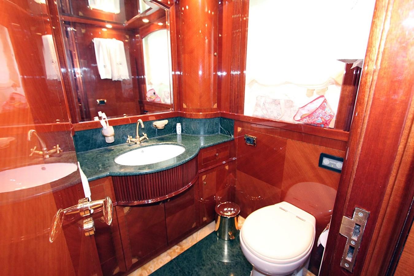 a bathroom with a sink and a bathtub aboard MARIA JOSE Yacht for Sale