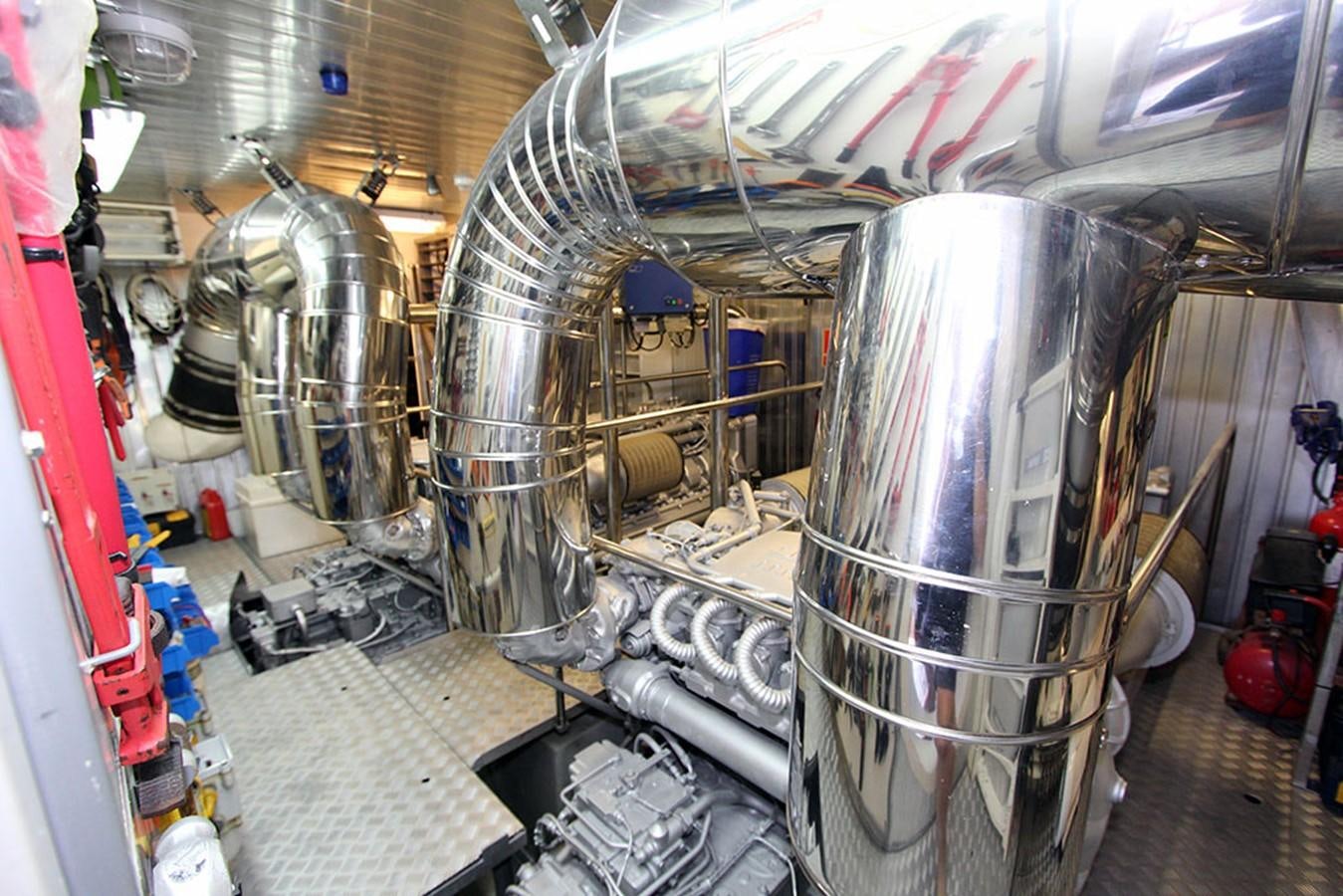 a large metal machine in a factory aboard MARIA JOSE Yacht for Sale