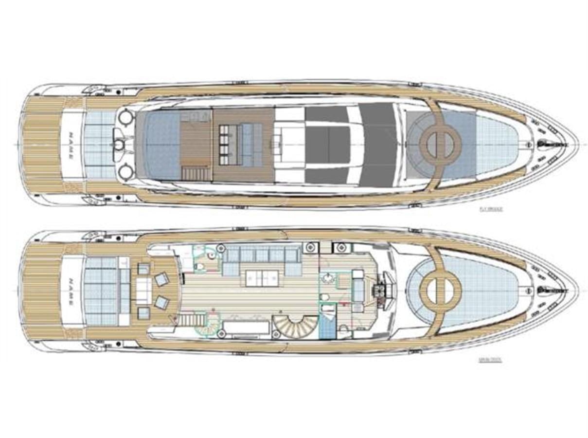 diagram, engineering drawing aboard FRANCESCA Yacht for Sale