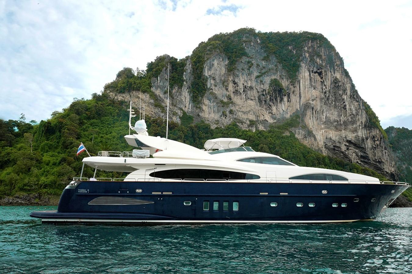 a boat in the water aboard FOR YOUR EYES ONLY Yacht for Charter