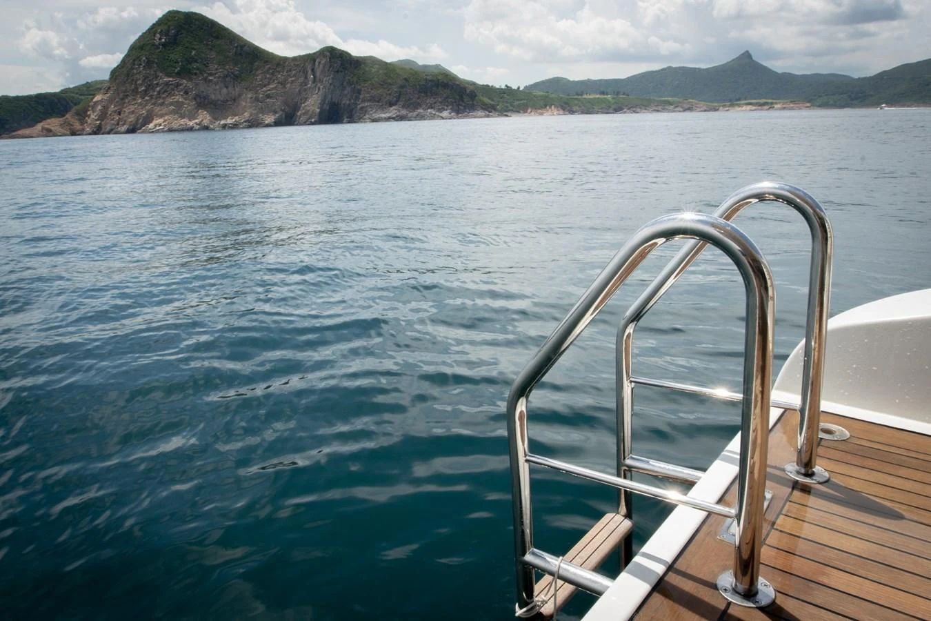 a boat on the water aboard AQUARIUS Yacht for Sale
