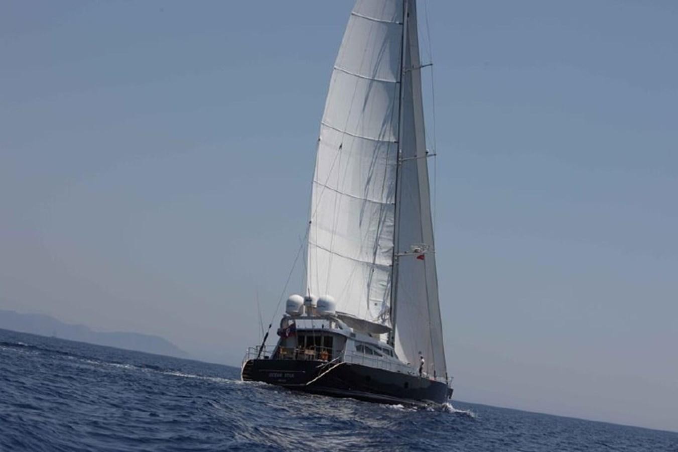a sailboat on the water aboard OCEAN STAR Yacht for Sale