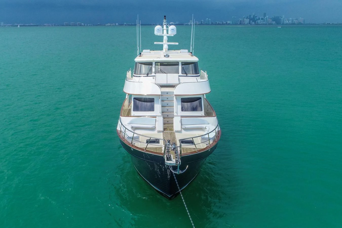 a boat in the water aboard EXPLORER 97E-CB Yacht for Sale