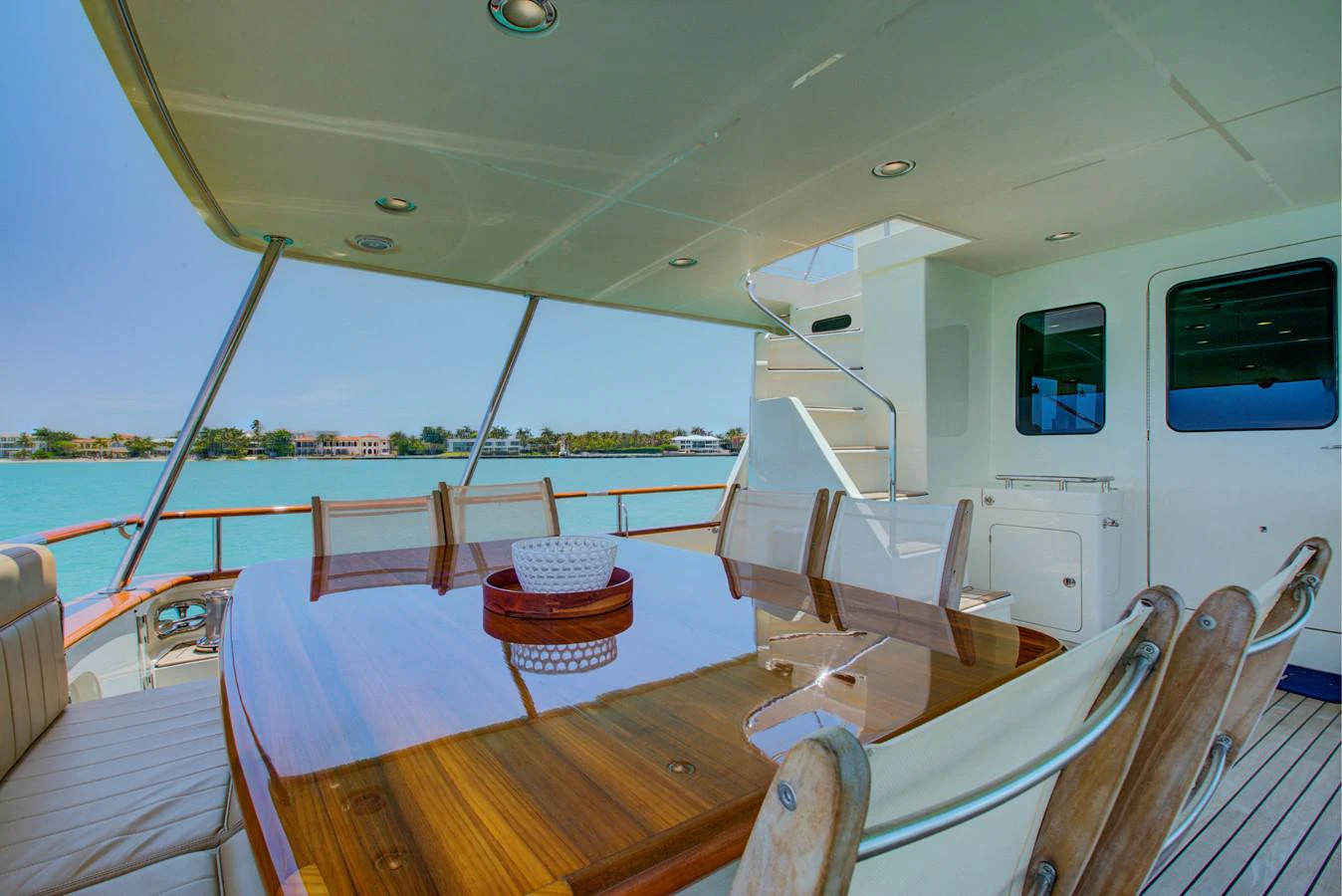 a boat on the water aboard EXPLORER 97E-CB Yacht for Sale