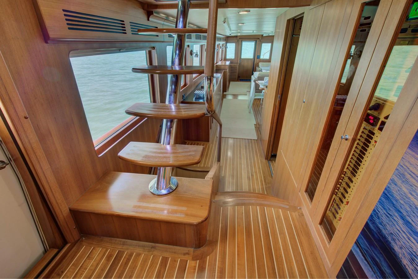a boat on a body of water aboard EXPLORER 97E-CB Yacht for Sale