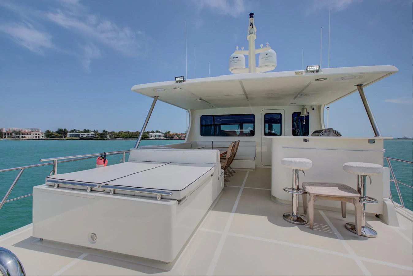 a boat on a body of water aboard EXPLORER 97E-CB Yacht for Sale
