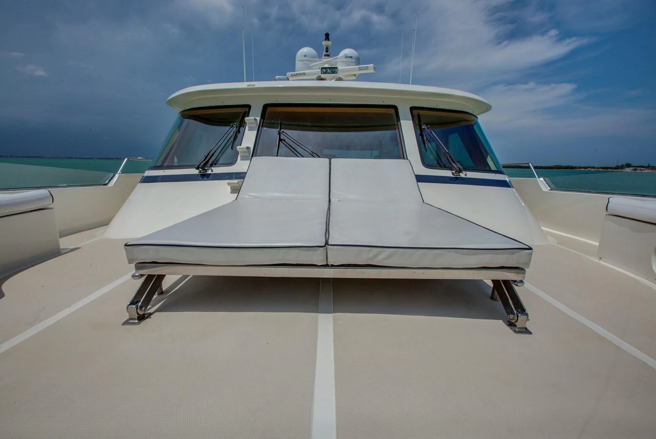a boat on the water aboard EXPLORER 97E-CB Yacht for Sale