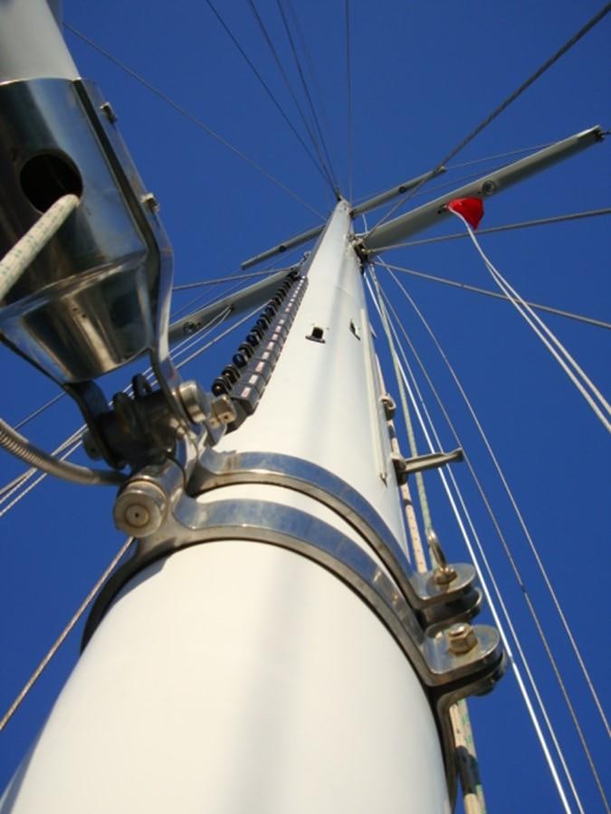 a close-up of a white tower aboard ADEVIYE Yacht for Sale