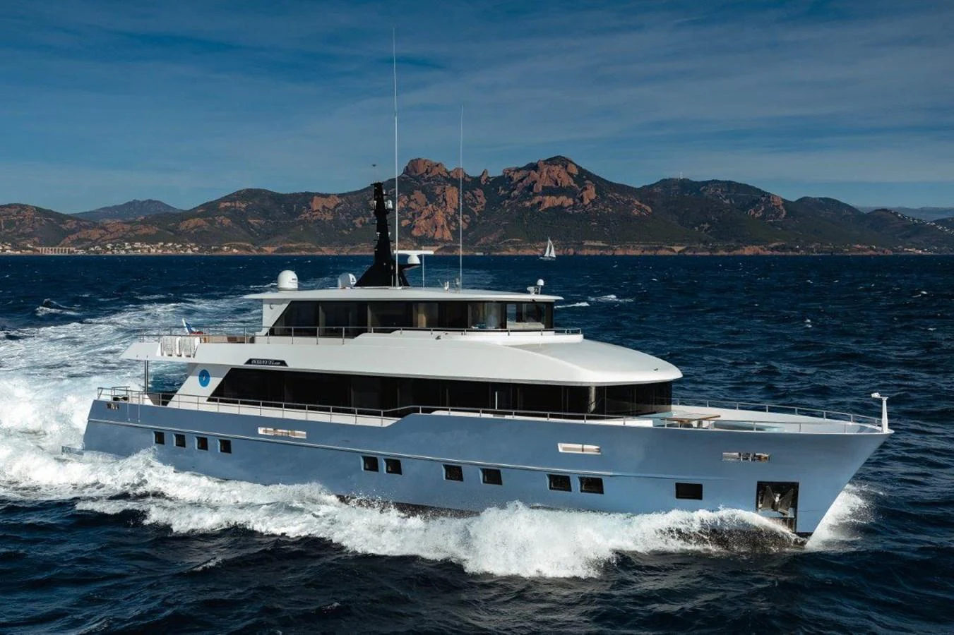 a boat on the water aboard JEWEL Yacht for Sale