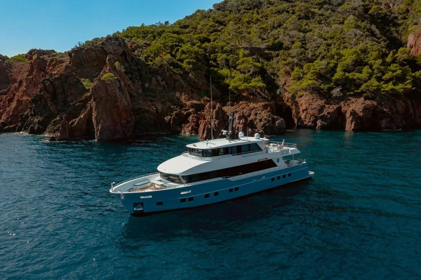 a boat in the water aboard JEWEL Yacht for Sale