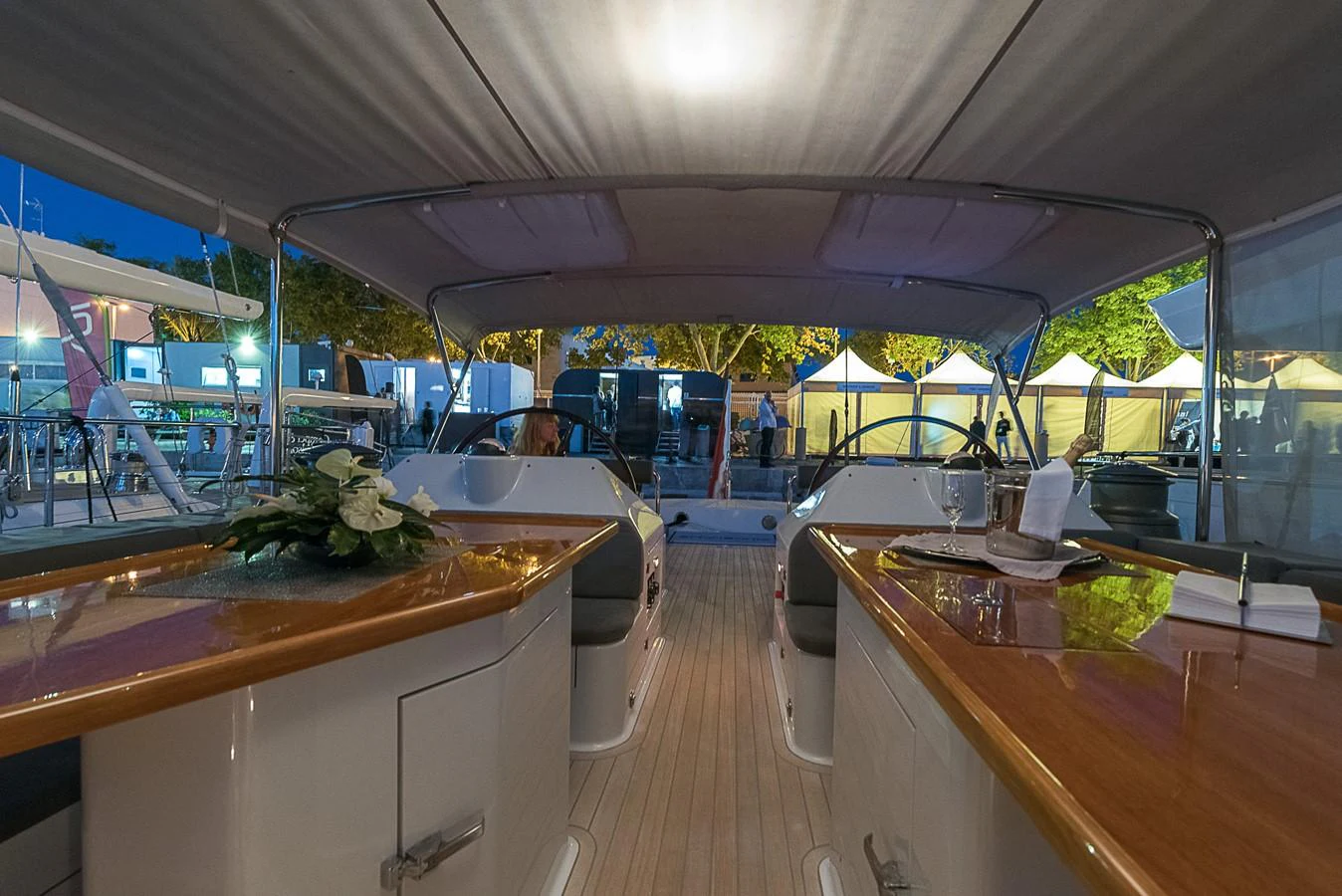inside of a building aboard SINDONEMO Yacht for Sale