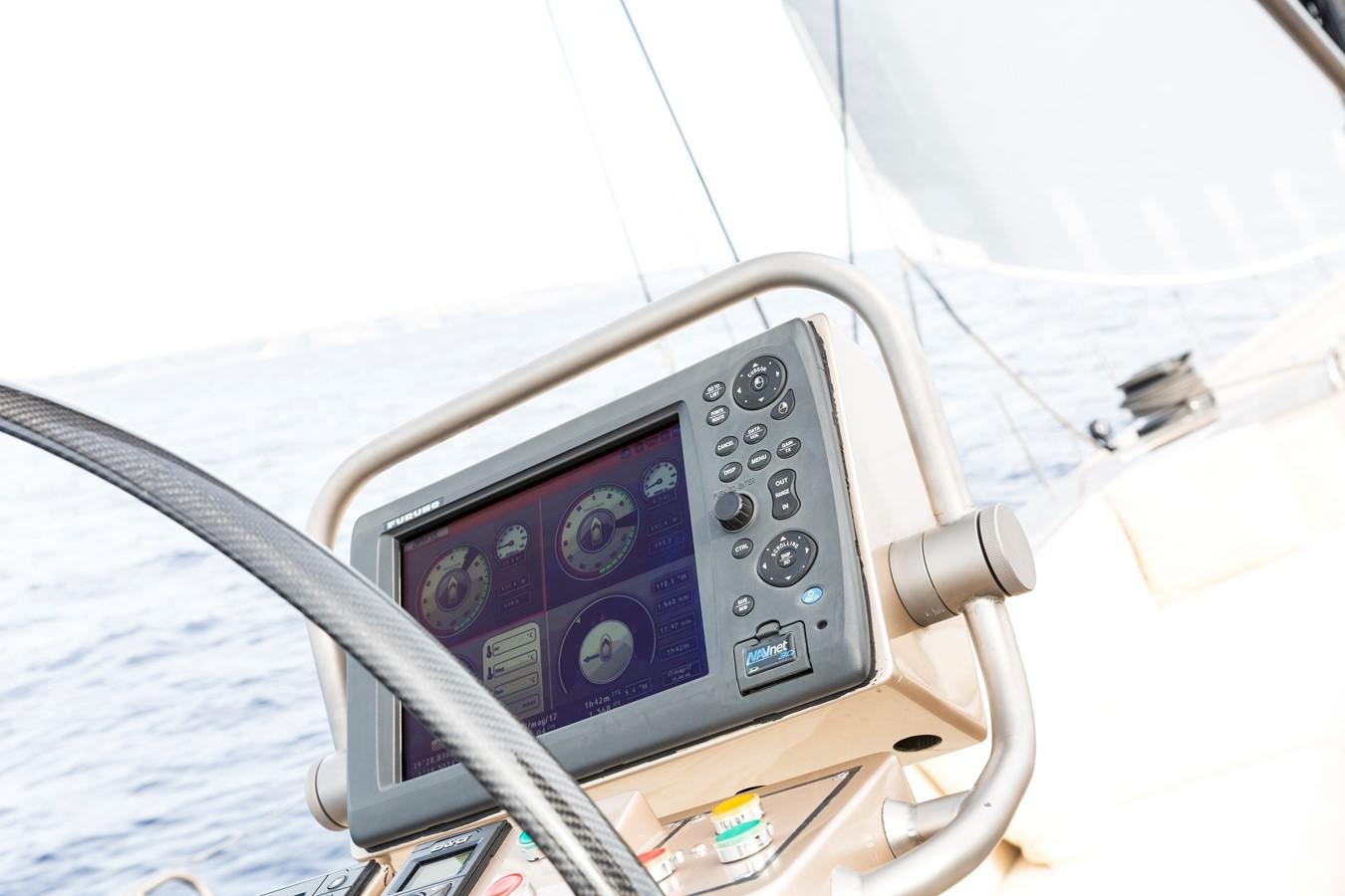 a cell phone on a table aboard WALLY LOVE Yacht for Charter