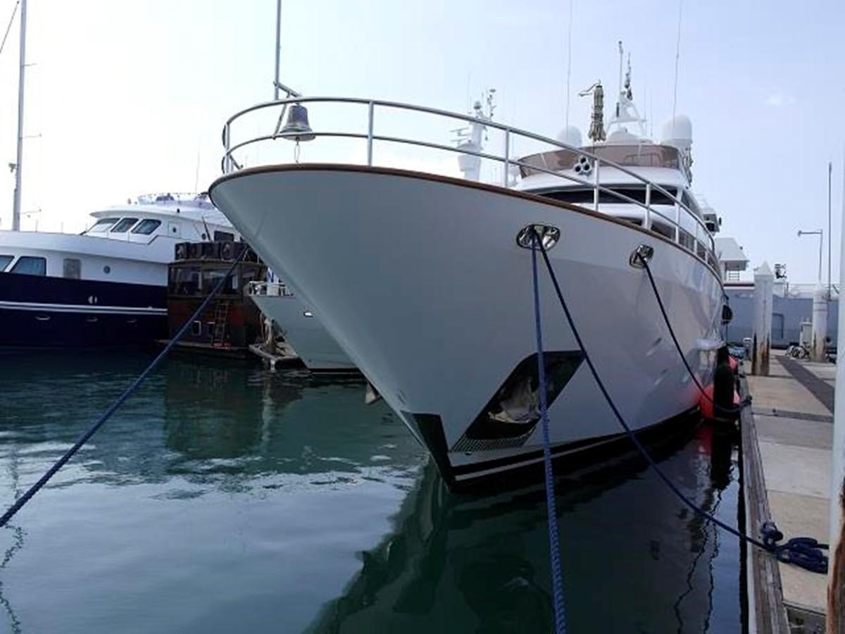a boat docked at a pier aboard BENETTI TRADITION 100 Yacht for Sale
