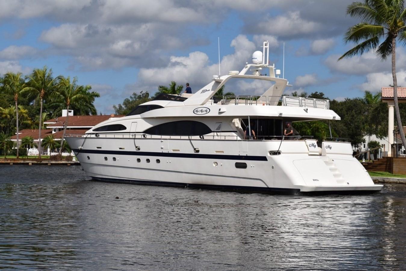 a white yacht on the water aboard NO NAME AZIMUT 100 JUMBO Yacht for Sale