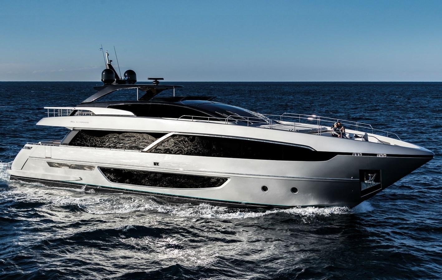 a white yacht in the water aboard BESO Yacht for Sale