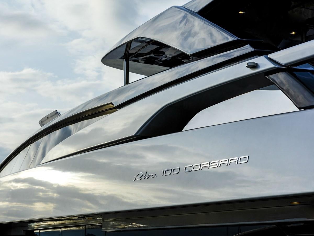 the front of a white car aboard BESO Yacht for Sale