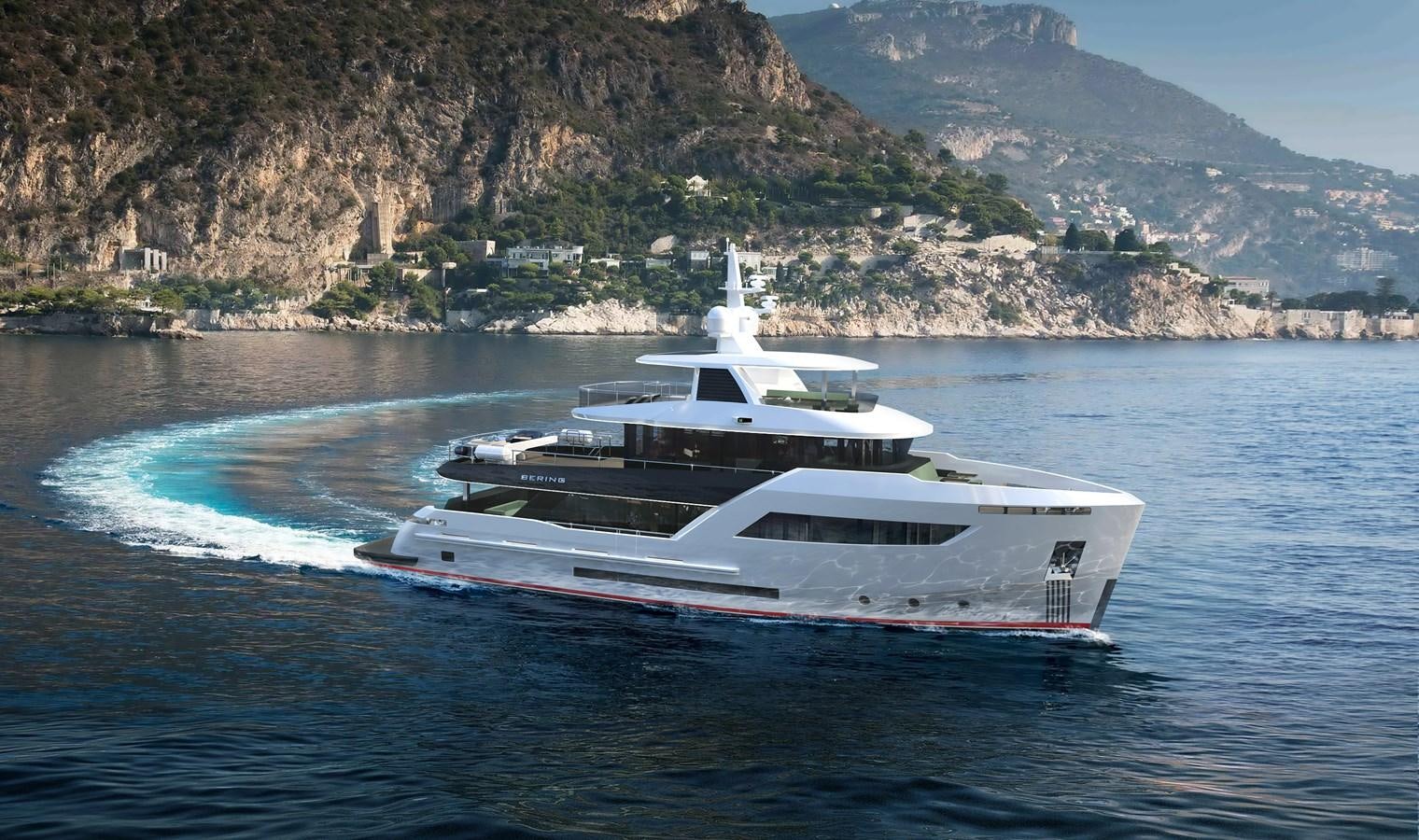 a boat on the water aboard BERING B100 Yacht for Sale