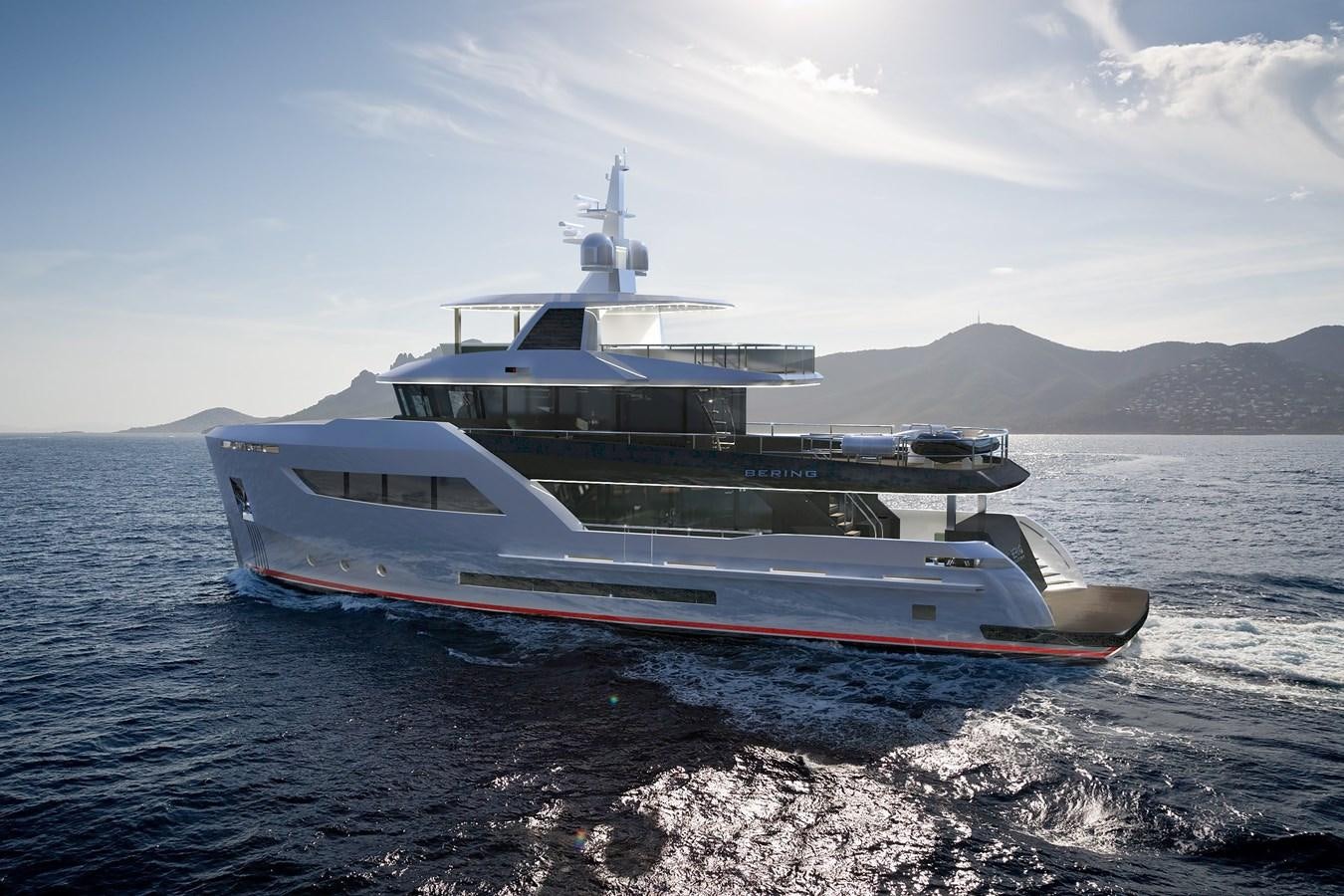 a boat on the water aboard BERING B100 Yacht for Sale