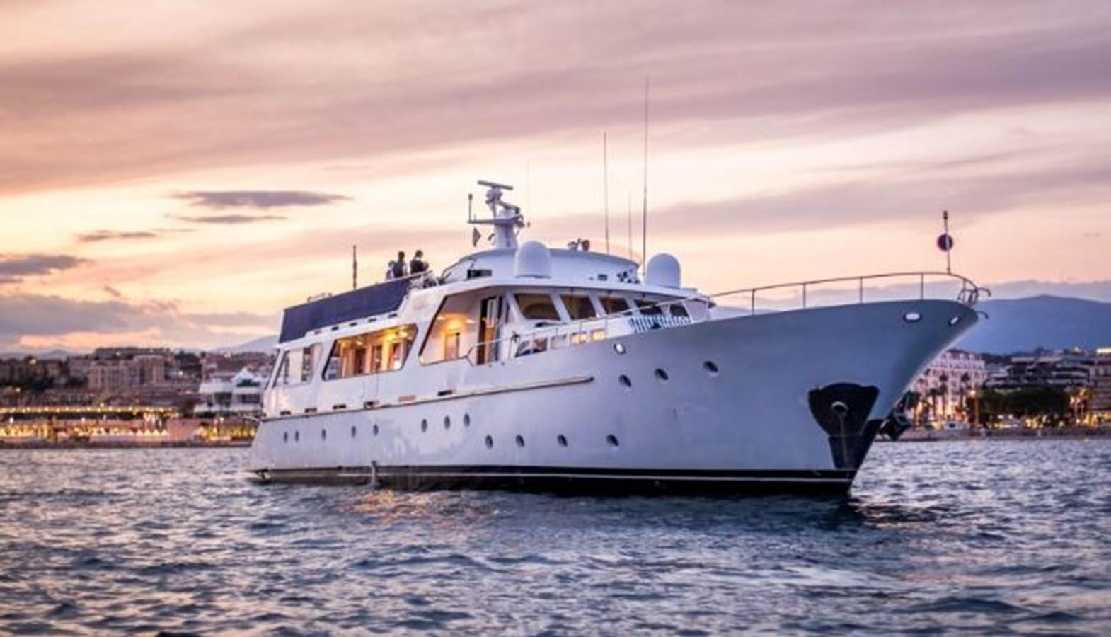 a boat on the water aboard MISS EVA Yacht for Sale
