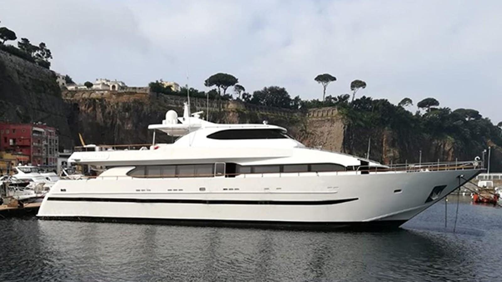 a white yacht in the water aboard GIAVA Yacht for Sale